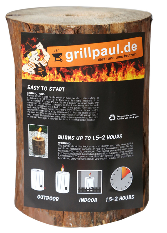 Grillpaul Gartenfackel | Lagerfeuer | Schwedenfeuer | Baumstammfackel